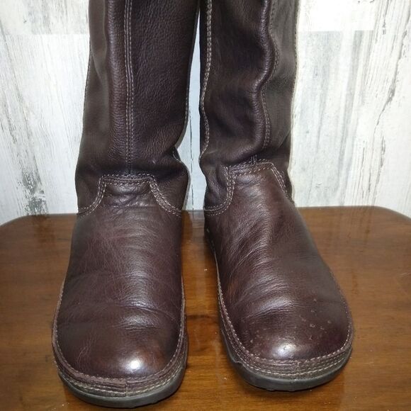 FitFlop Superboot Brown Tall Leather Boot Size 10 - Picture 3 of 15
